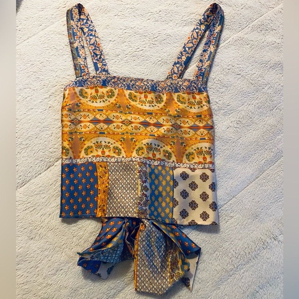 Women’s silk crop top, Dress Forum, size large